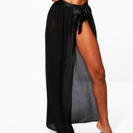 Maxi Skirt with Side Slit and Flowing Cut