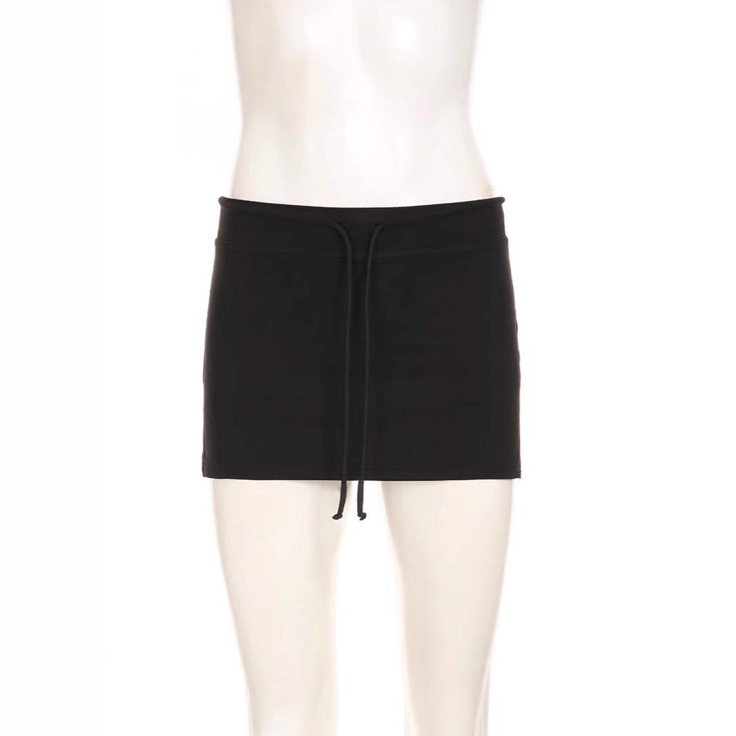 Women's Mini Skirt with Adjustable Waistband and Figure-Hugging Cut