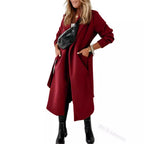 Women's Elegant and Cozy Coat with Belt and Pockets