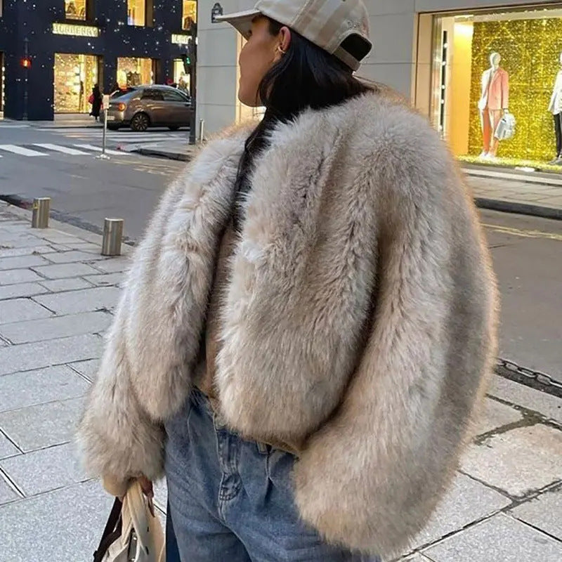 Elegant Faux Fur Jacket