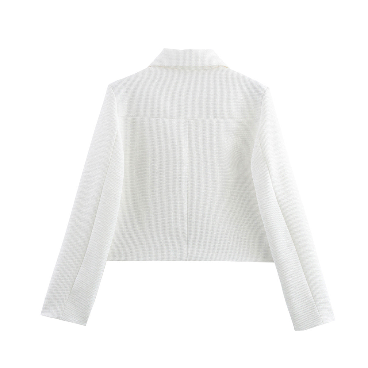 Elegant Cropped Jacket with Decorative Buttons