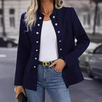 Women's Blazer with Stylish Snap Buttons