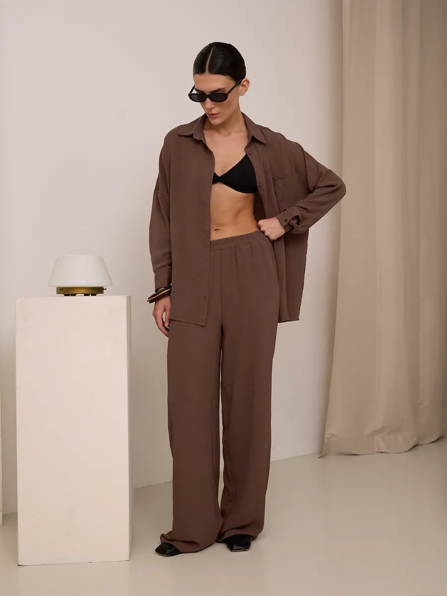 Women's Relaxed Top and Wide Leg Trousers