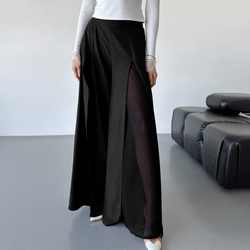 Elegant Long Trousers with Side Slits