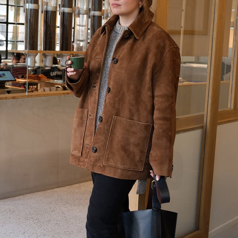 Elegant Suede-Look Jacket