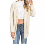 Cozy Knit Cardigan with Pockets and Cable Knit Pattern