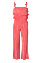 Flowing Jumpsuit with Ruffle Details and Spaghetti Straps