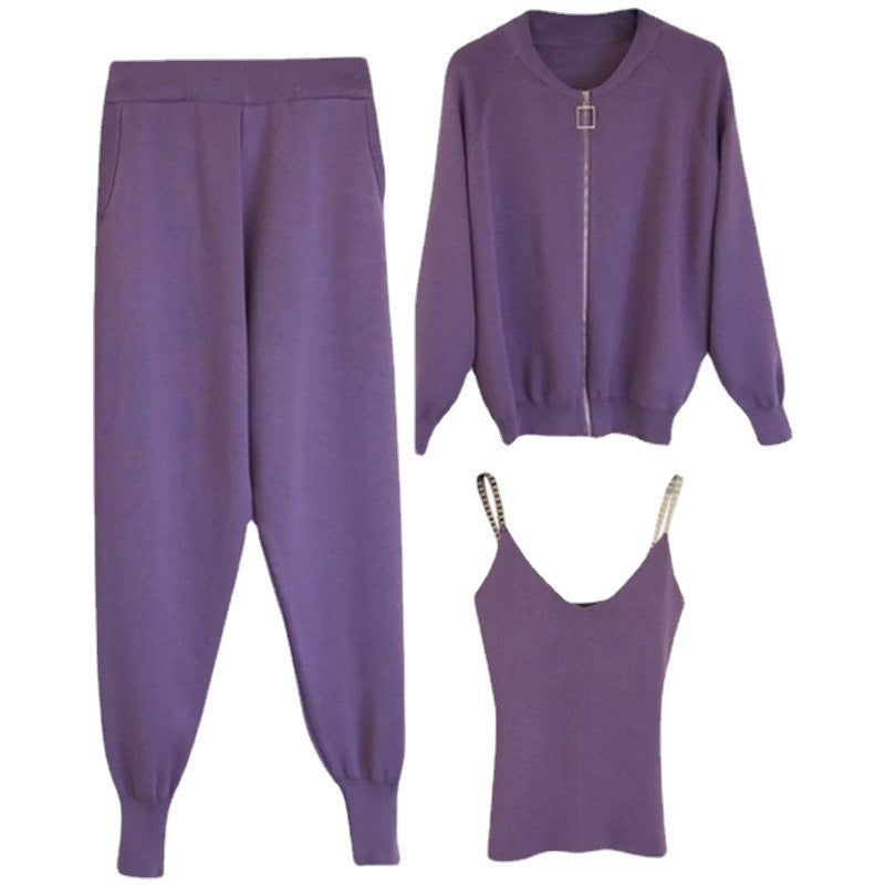 Women's High-Quality Leisure Suit with Zipper
