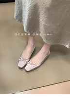 Women's Ballet Flats with Decorative Bow Detail