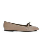 Women's Ballet Flats with Strap and Shimmer Accent