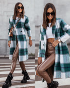 Women's Plaid Oversized Winter Coat