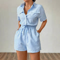 Women's Tailored Romper with Practical Pockets