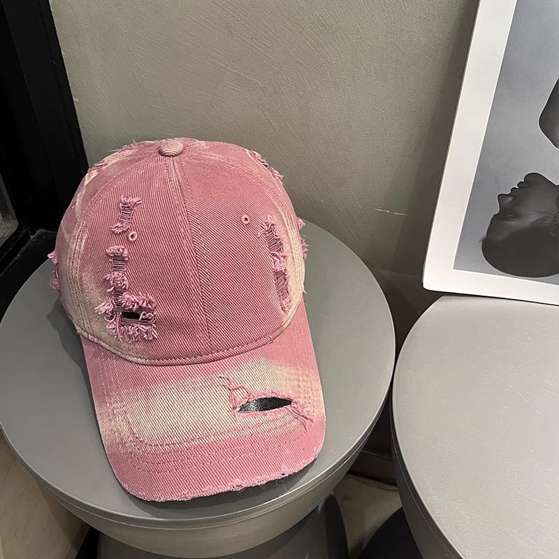 Men's Distressed Denim Cap