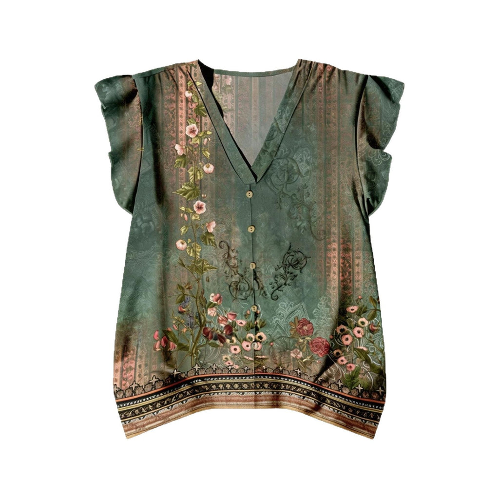 Women's Blouse with Floral Pattern