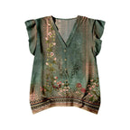 Women's Blouse with Floral Pattern