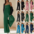 Women's Casual Wide-Leg Jumpsuit with Spaghetti Straps