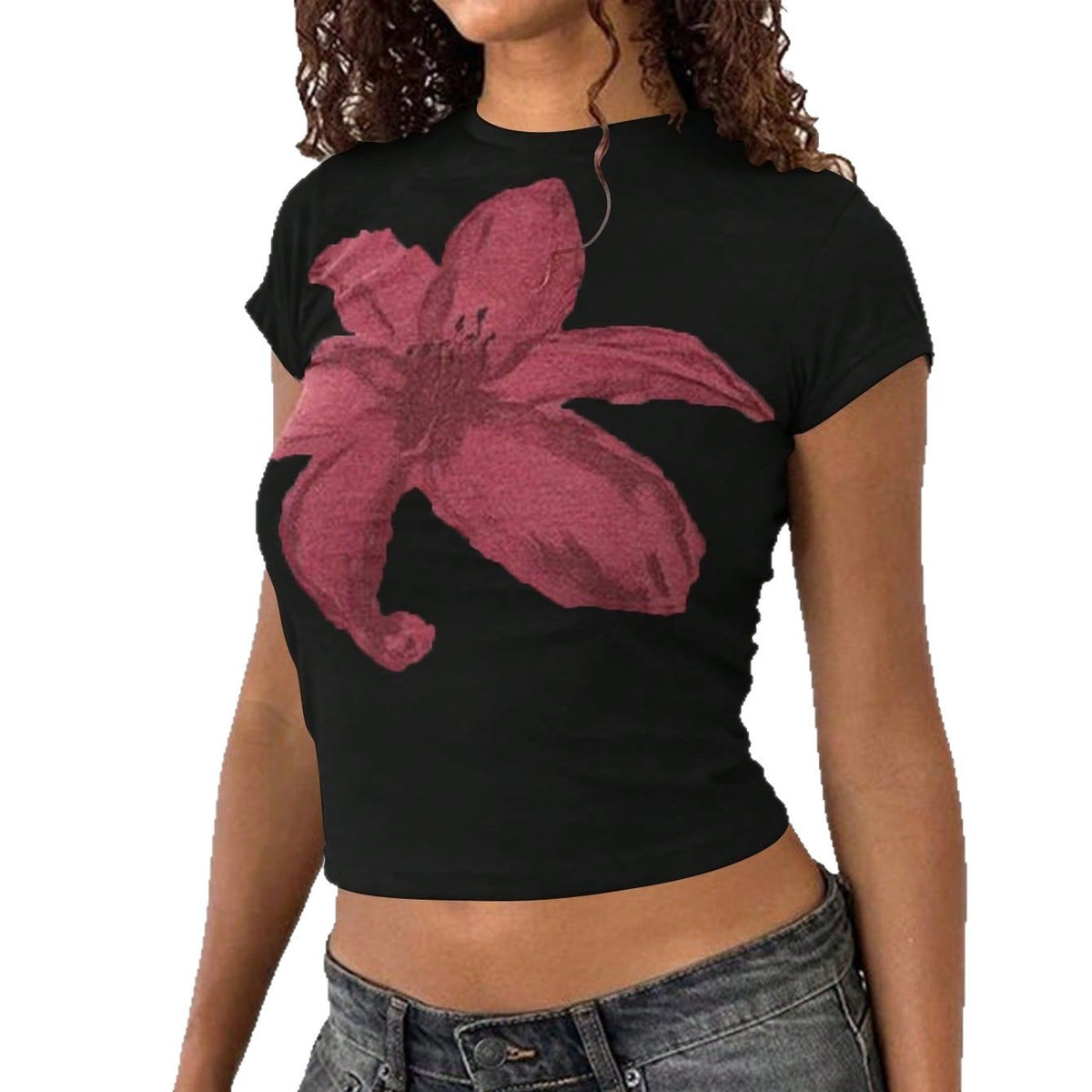 Women's Floral Crop T-Shirt