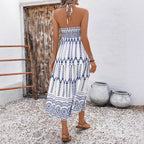 Women's Boho Maxi Dress with Straps