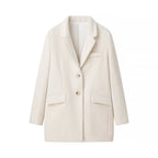 Women's Elegant Faux Fur Blazer with Pockets