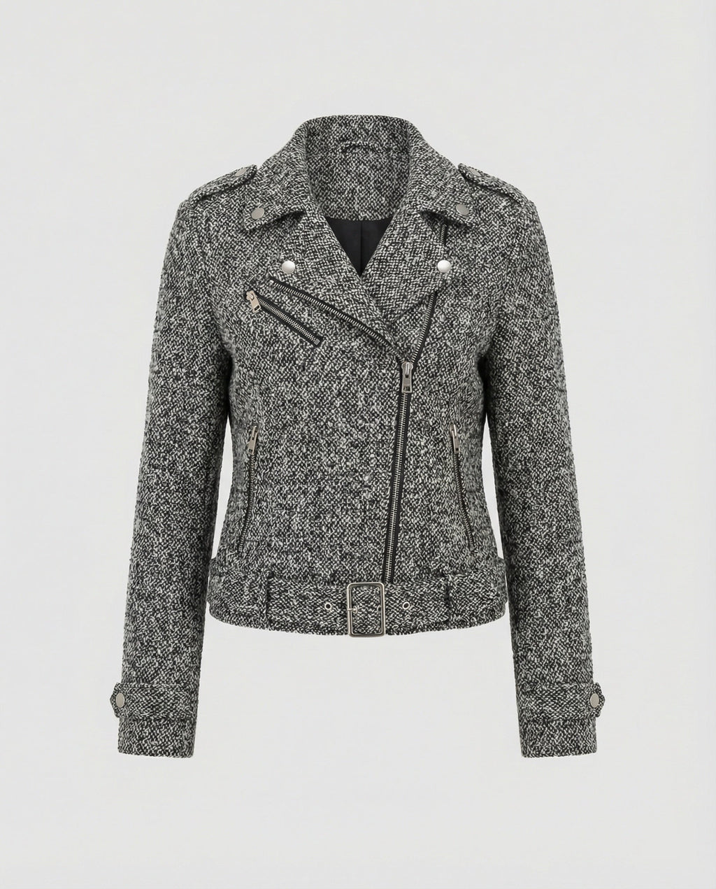 Women's Animal Print Biker Jacket