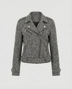 Women's Animal Print Biker Jacket