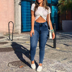 Women's Cargo Jeans with Side Pockets