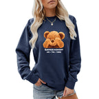 Women's Casual Sweater with Bear Motif