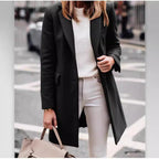 Women's Elegant, Tailored Coat in High-Quality Fabric