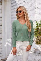 Women's Airy Blouse with Button Details