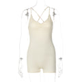 Women's Bodycon Bodysuit with Criss-Cross Straps