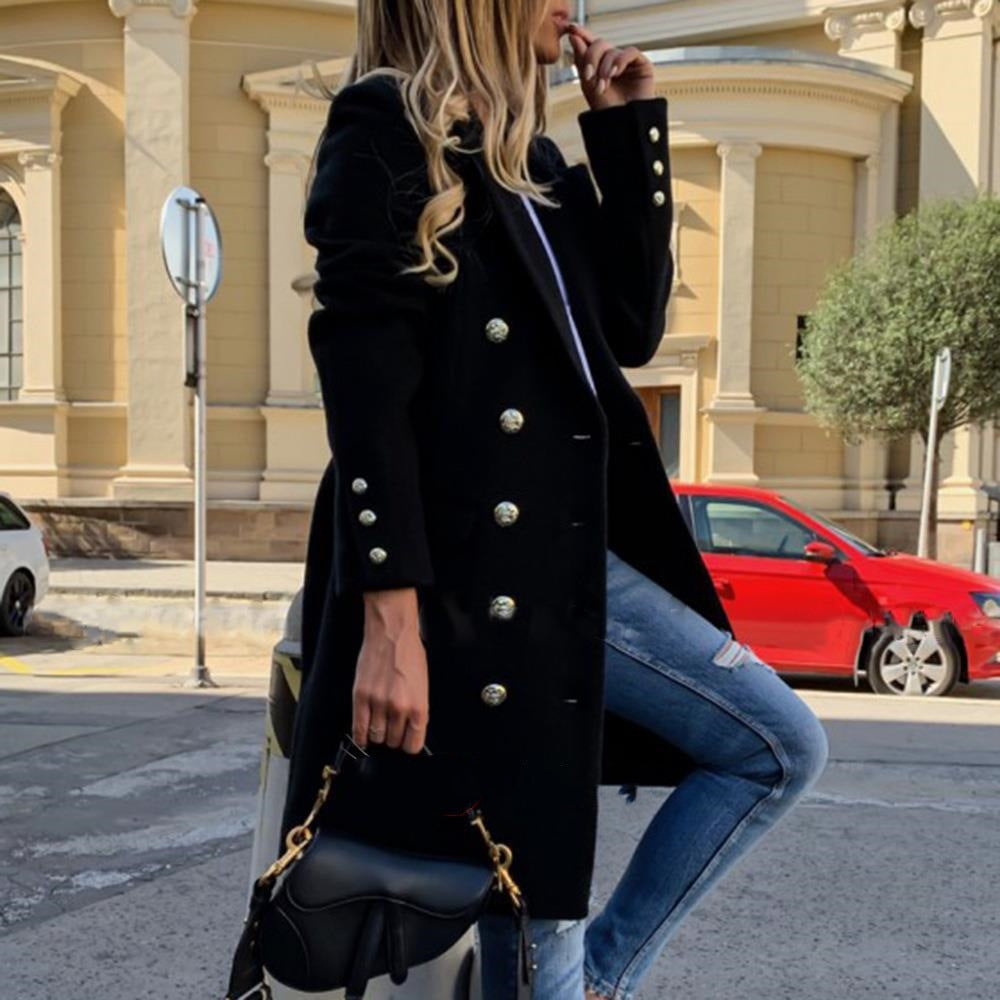 Elegant Double-Breasted Coat