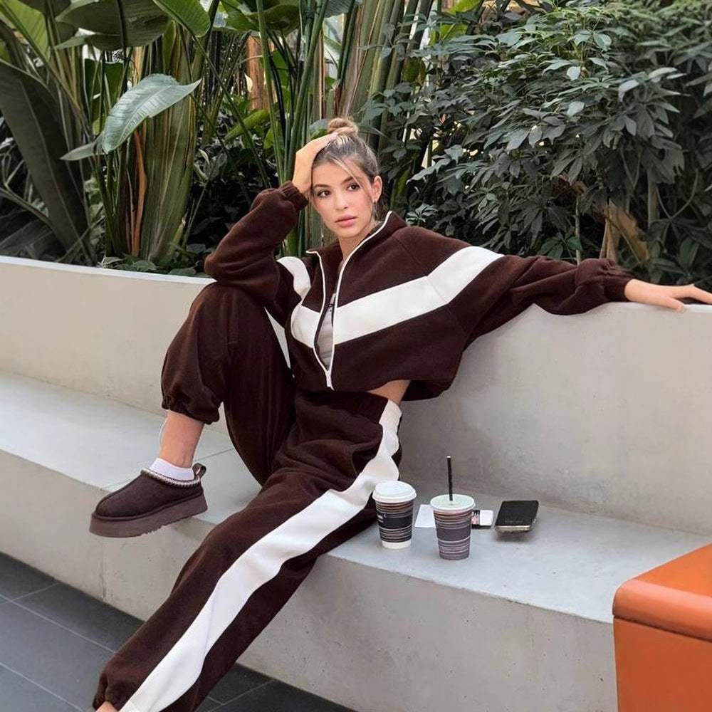 Women's Fleece Tracksuit with Zip Jacket