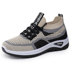 Women's Breathable Mesh Running Shoes with Elastic Lacing