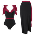 Women's Swimsuit with Ruffle Details and High Leg Cut