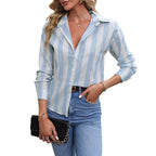 Women's Long-Sleeve Striped Blouse