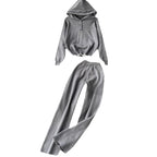 Women's Comfortable Lounge Set with Hood and Casual Cut