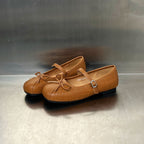 Women's Ballet Flats with Bow Detail and Strap