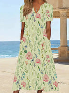 Women's Floral Summer Dress with Pockets