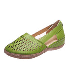 Women's Breathable Ballet Flats with Decorative Perforated Pattern