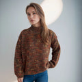 Women's Cozy Turtleneck Sweater with Modern Open-Knit Design