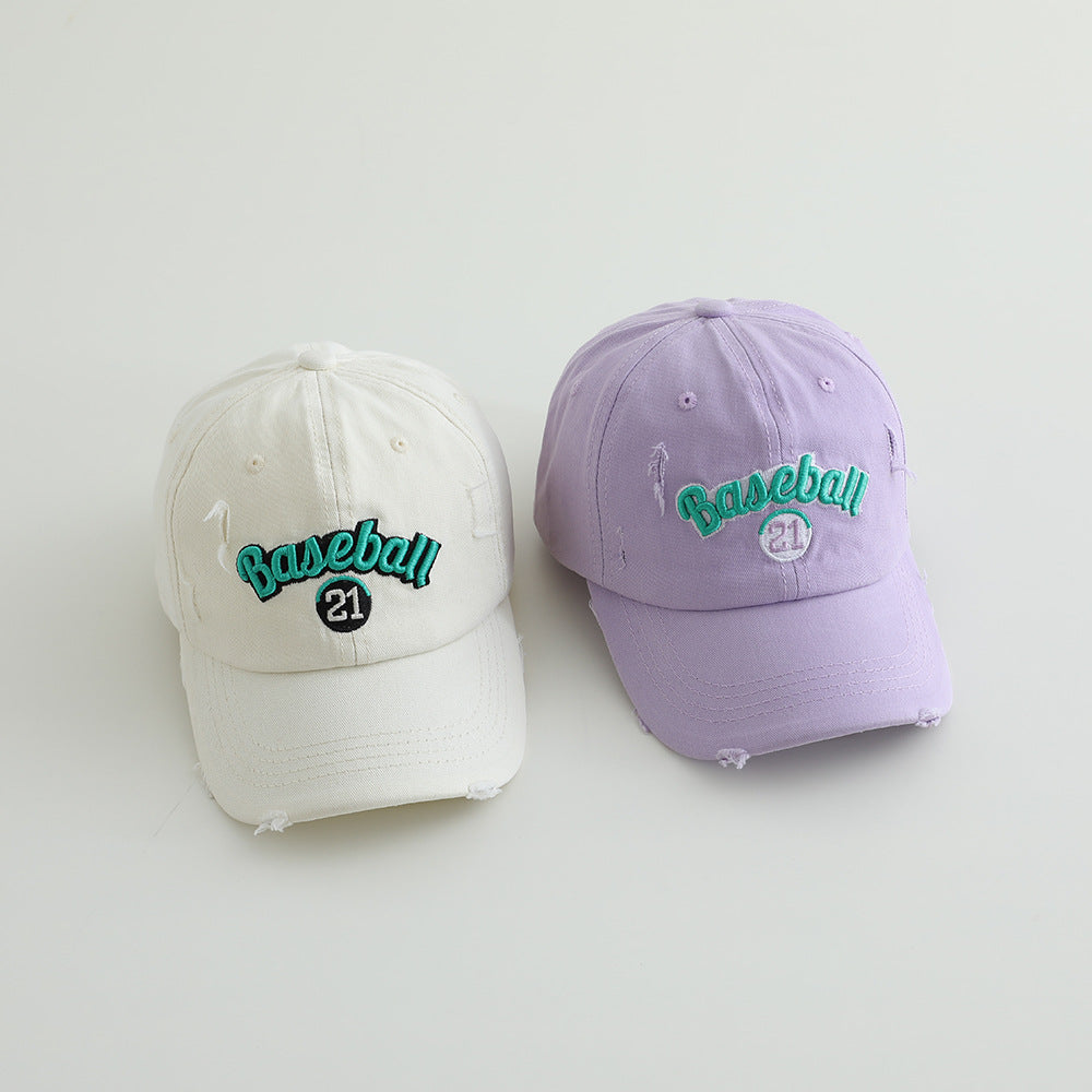Men's Distressed Cotton Baseball Cap