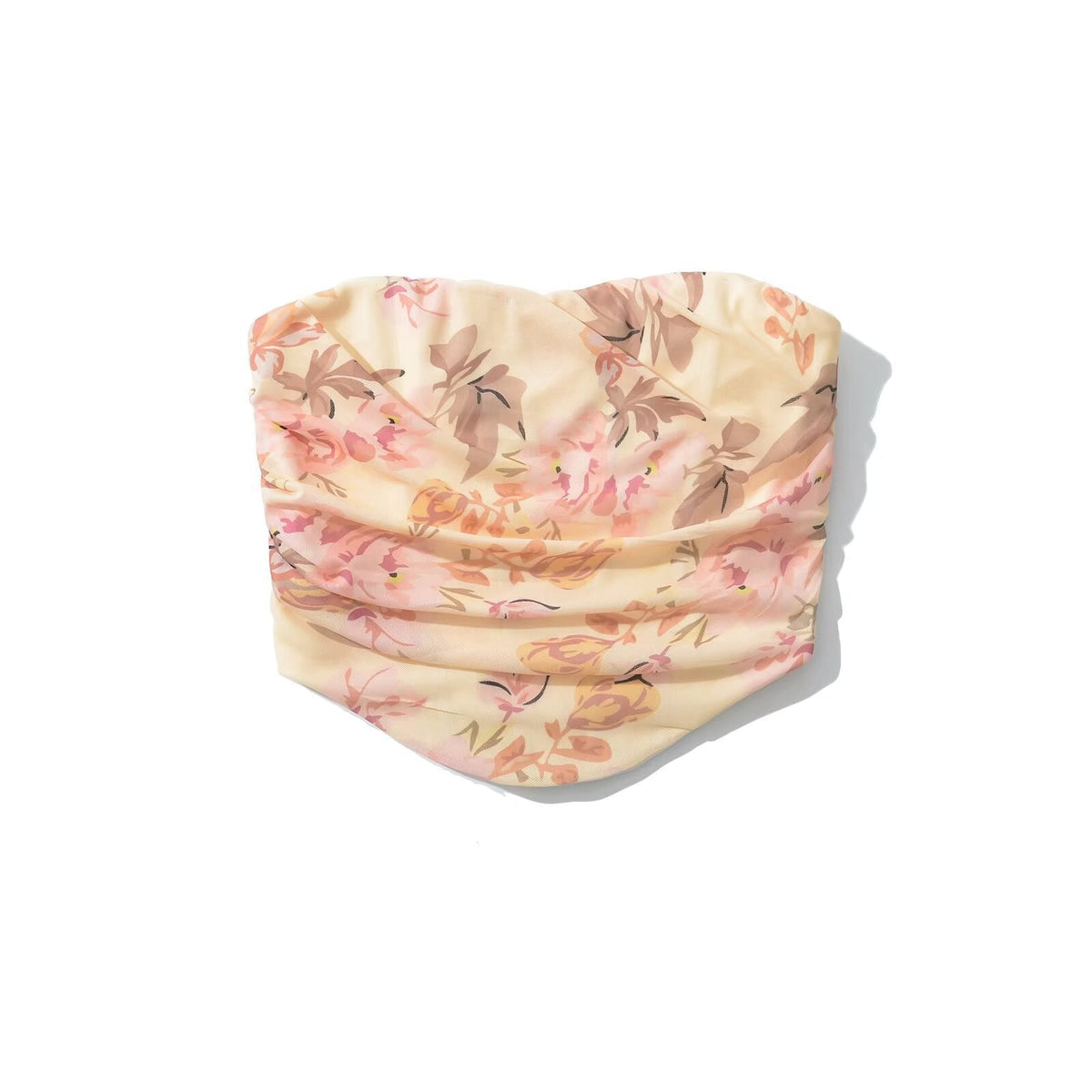 Women's Maxi Skirt with Refined Ruffle Details and Floral Appliqués