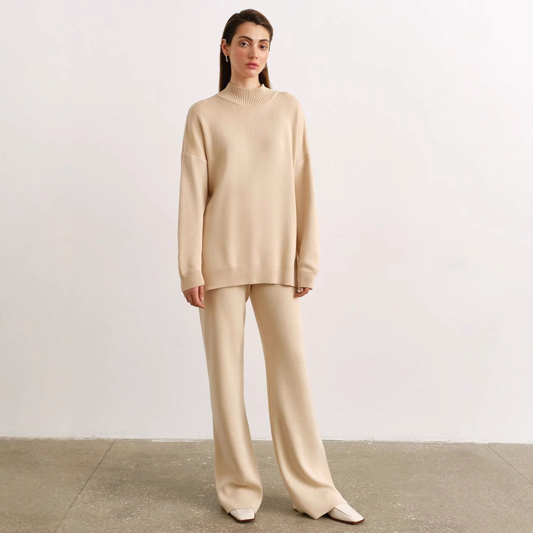 Women's Comfortable Wide-Cut Knit Ensemble