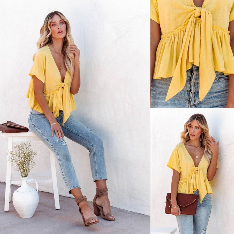 Women's Blouse with Casual Fit and Gathered Details