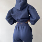 Fashionable Casual Wide-Leg Hoodie Set
