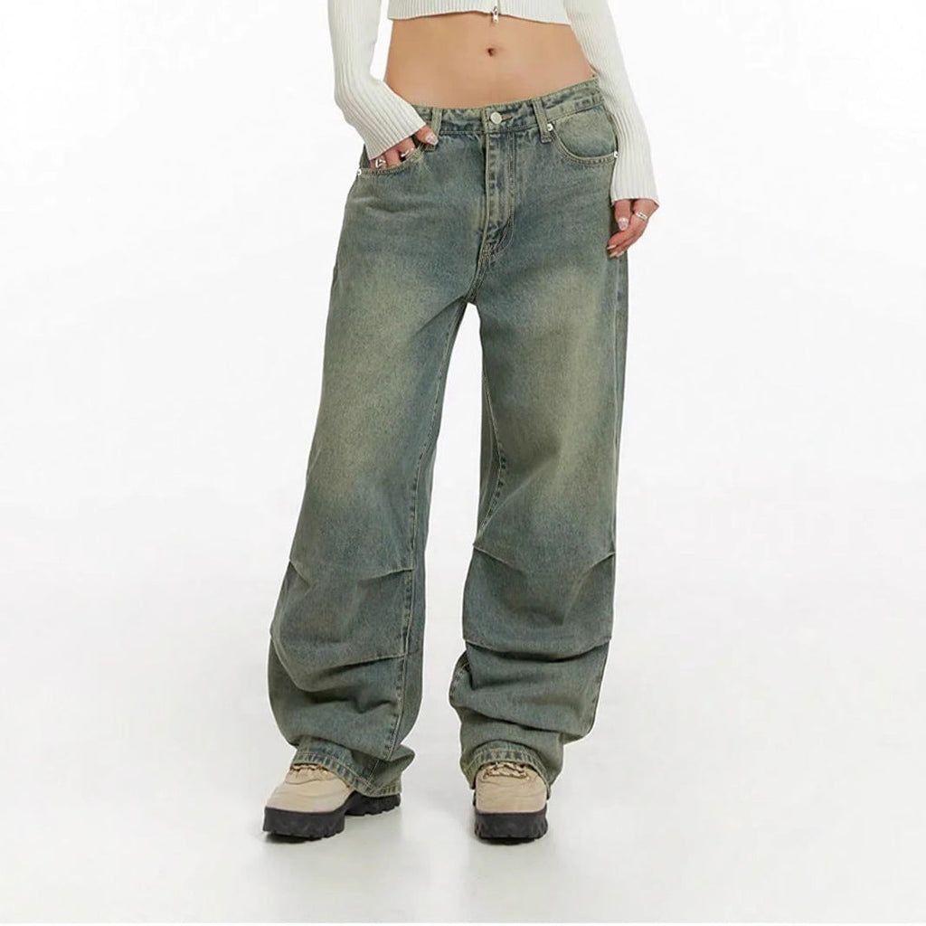 Women's High-Waisted Wide-Leg Baggy Jeans