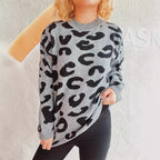 Women's Cozy Modern Leopard Print Sweater