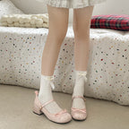 Women's Ballet Flats with Elegant Strap and Delicate Bow Accent