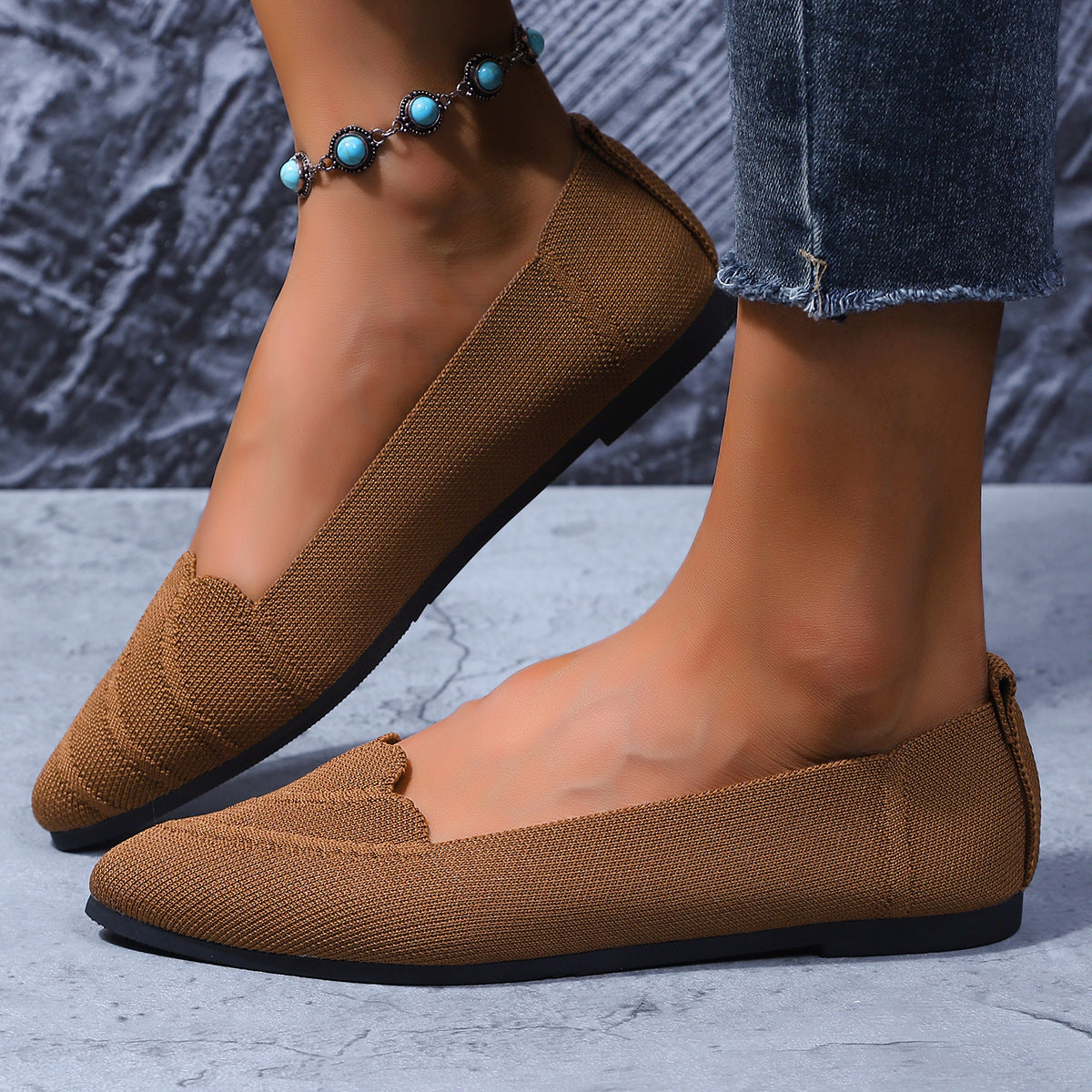 Women's Ballet Flats with Elegant Heart Cutout