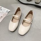 Women's Ballet Flats with Elegant Strap and Comfortable Footbed
